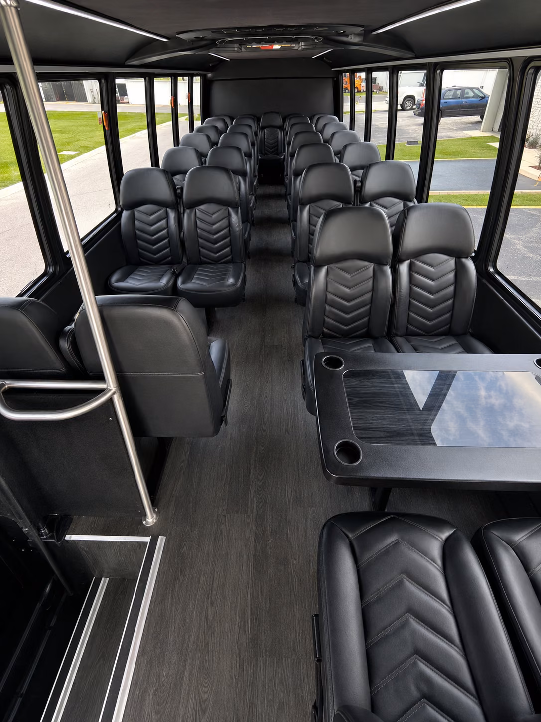 warren 18 passenger minibus inside