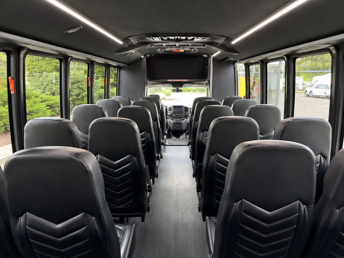warren 18 passenger minibus interior
