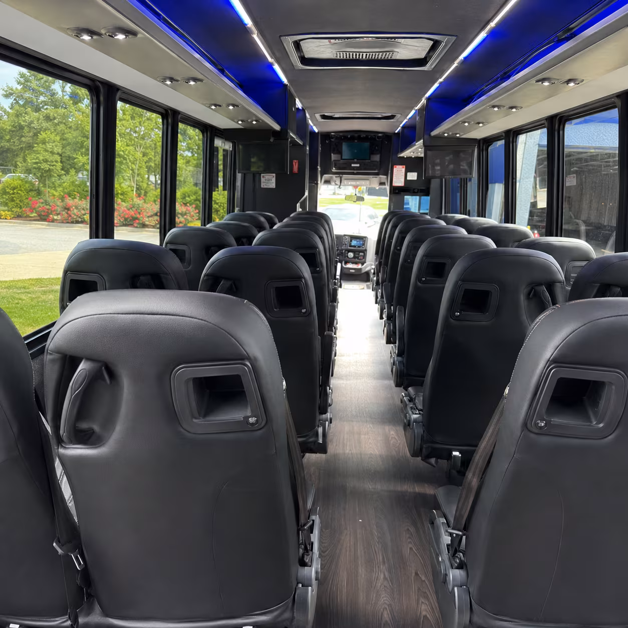 warren 25 passenger minibus inside