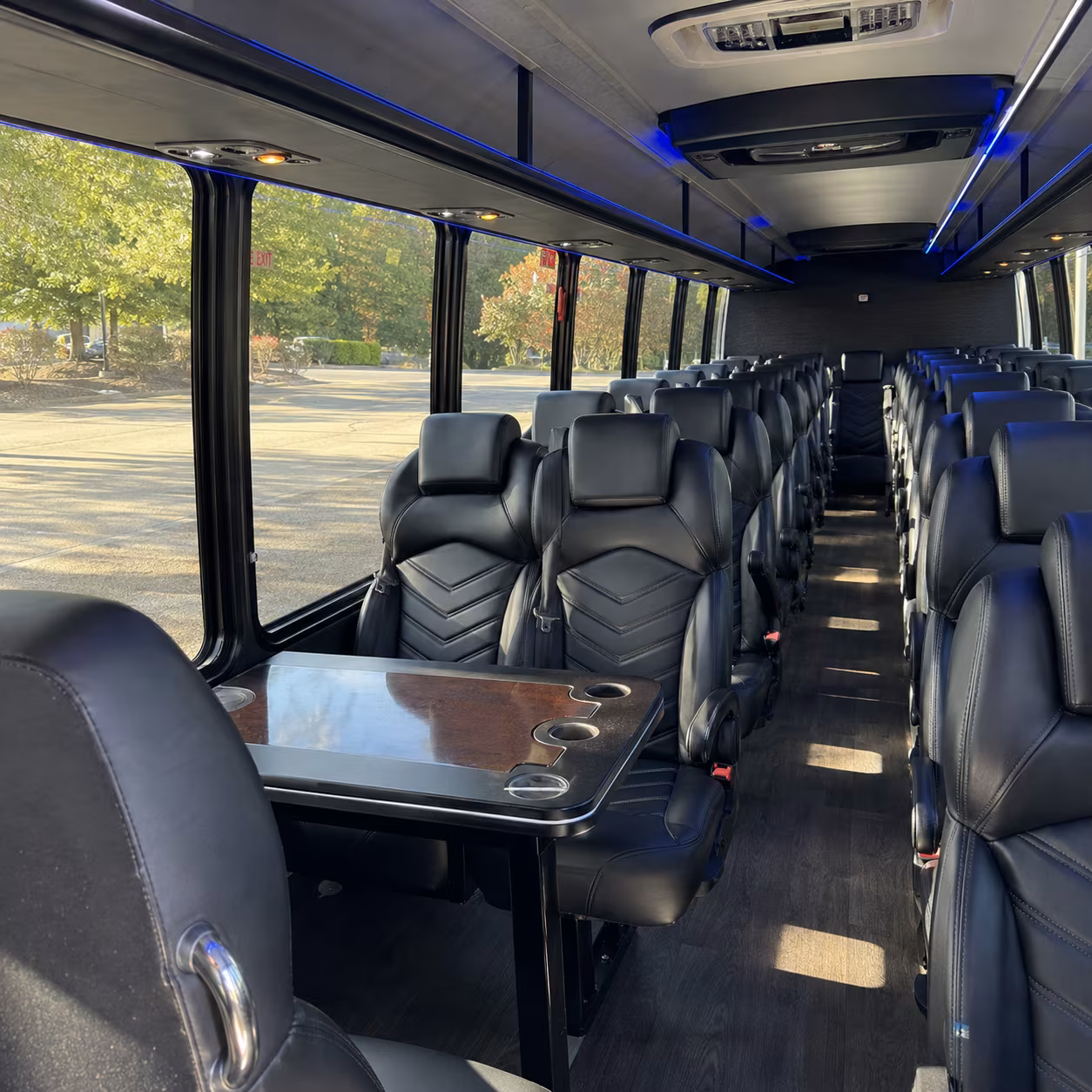 warren 25 passenger minibus interior