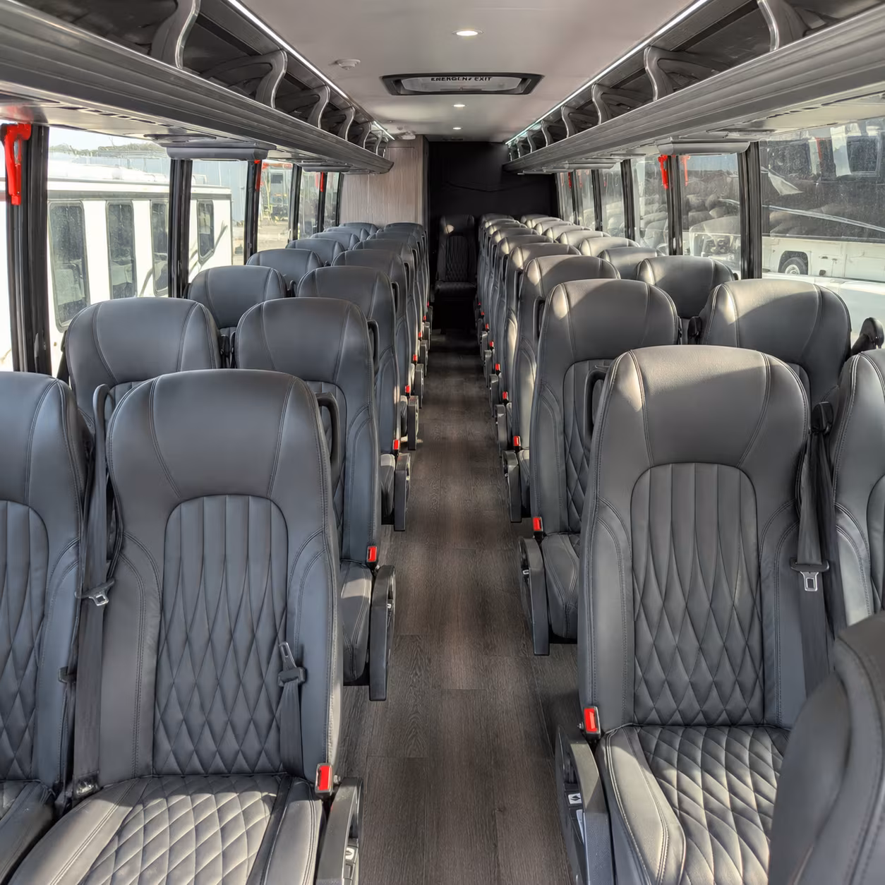 warren 28 passenger minibus inside
