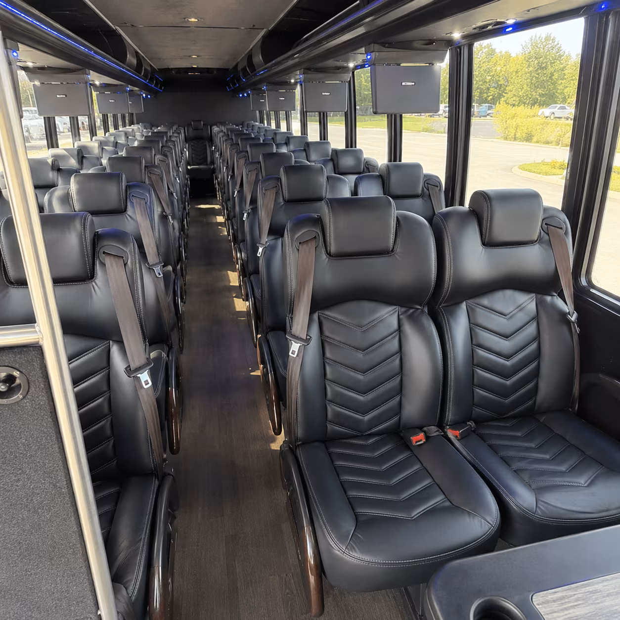 warren 28 passenger minibus interior