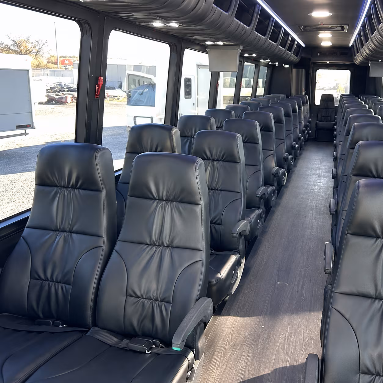 warren 35 passenger minibus inside