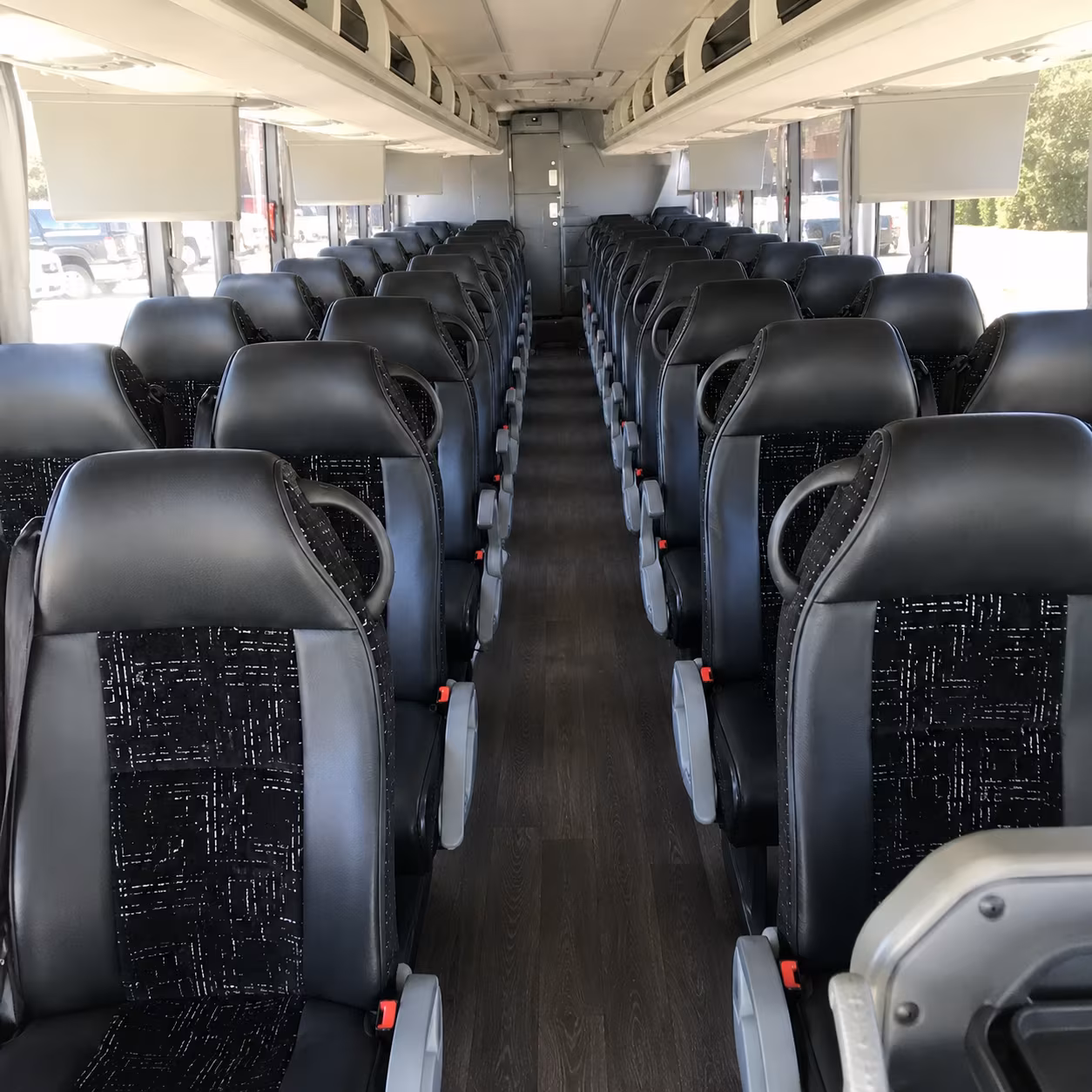 warren 56 passenger charter bus inside