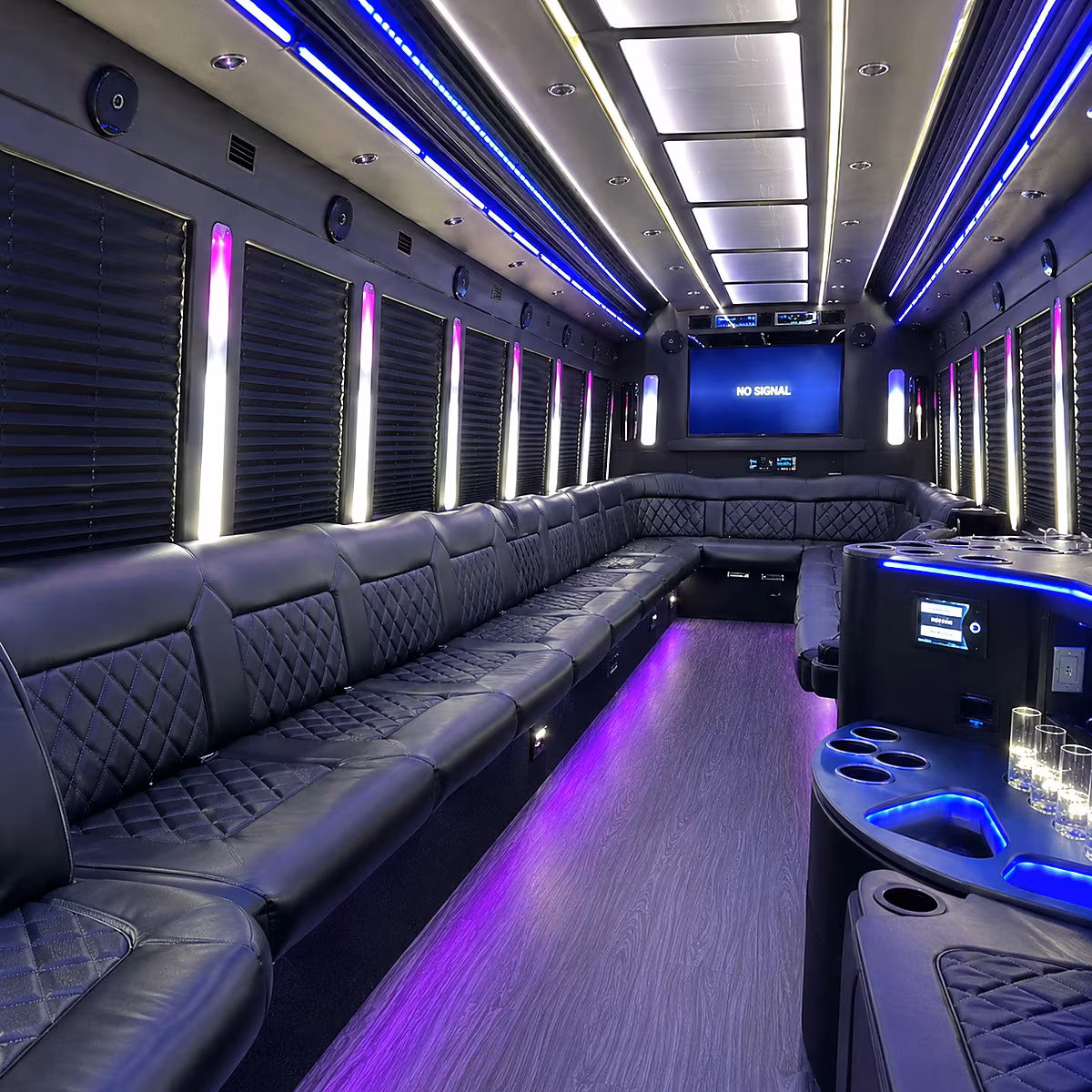 warren party bus interior