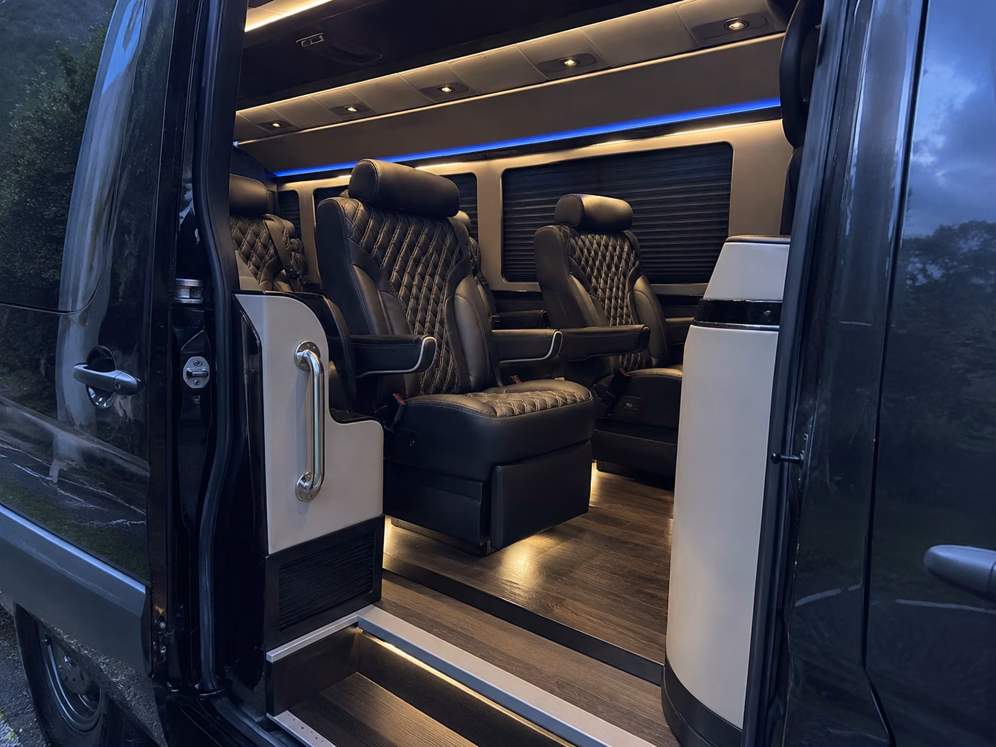 warren sprinter van with driver inside